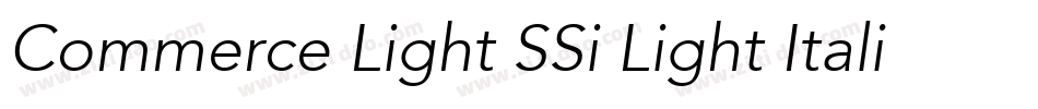 Commerce Light SSi Light Italic字体转换